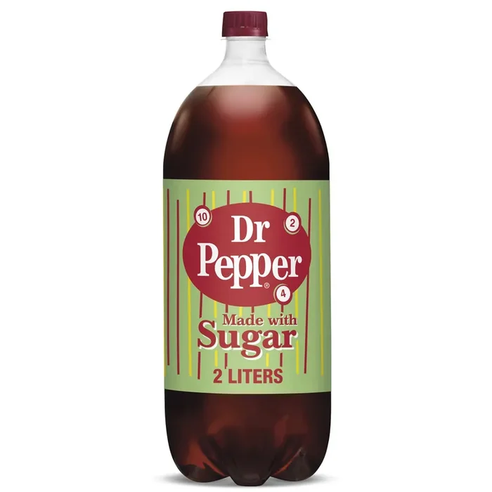 Dr Pepper Made with Sugar Soda- 2 liter