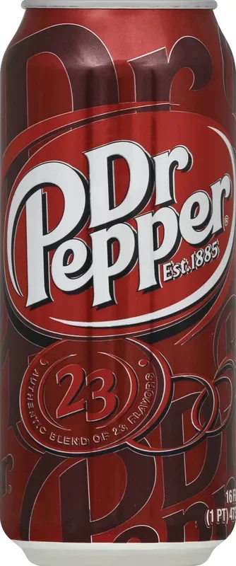 Dr Pepper Soda, 16 fl oz can