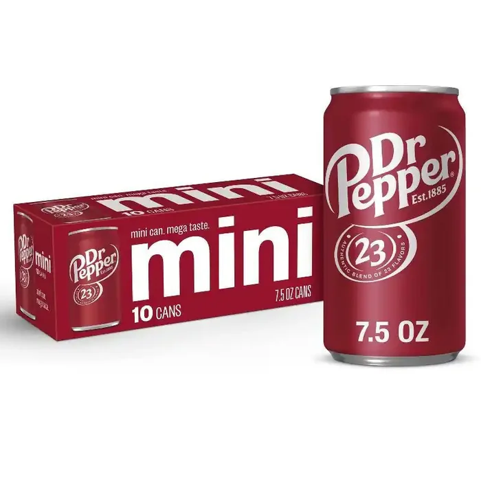 Dr Pepper Soda, 7.5 fl oz cans, 10 pack