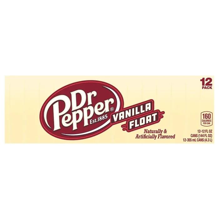 Dr Pepper Vanilla Float Soda- 12 ct