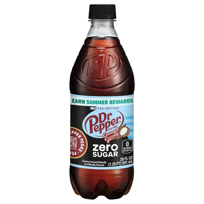 Dr Pepper Zero Sugar Creamy Coconut Soda- 20 fl oz