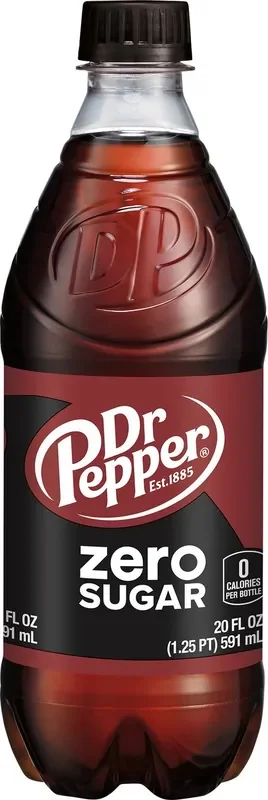 Dr Pepper Zero Sugar Soda- 20 fl oz