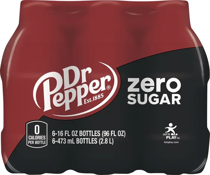 Dr Pepper Zero Sugar Soda- 6 ct