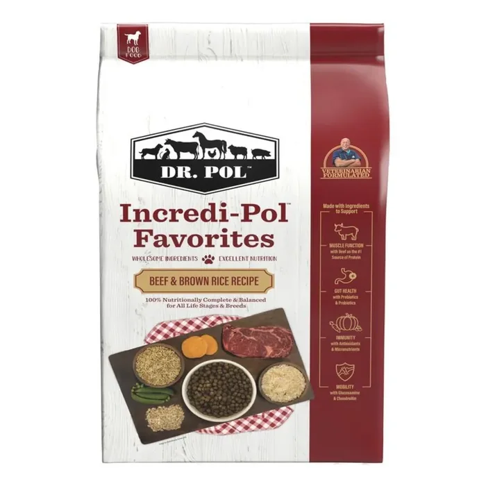 Dr. Pol Incredi-Pol Beef & Brown Rice Dog Food 6 lb