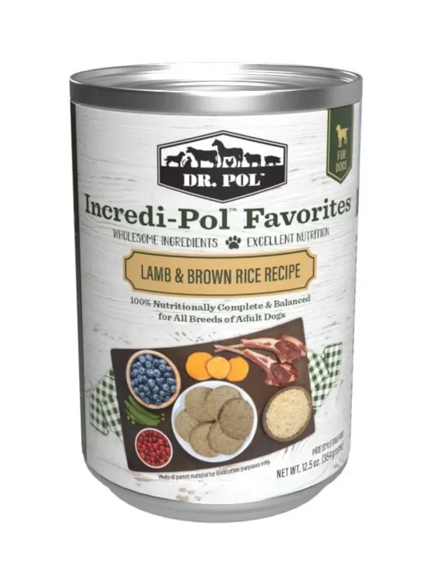 Dr. Pol Incredi-Pol Lamb & Brown Rice Wet Dog Food 12.5 oz