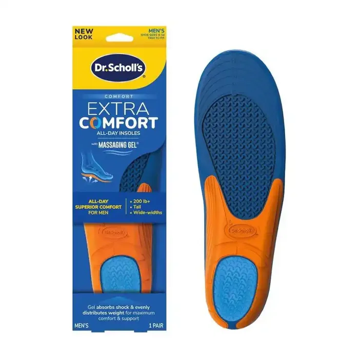 Dr. Scholl‘s Extra Comfort All-Day Insoles with Massaging Gel, 1 Pair, Trim to Fit, Mens Shoe