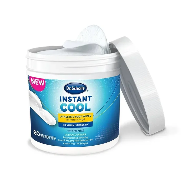 Dr. Scholl‘s Instant Cool Athlete‘s Foot Wipes – 60ct