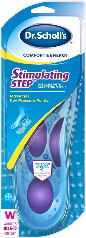 Dr. Scholl‘s Stimulating Step with Massaging Gel Women‘s Insoles 1 ea