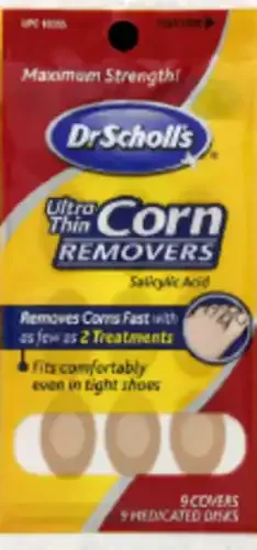 Dr. Scholl‘s Ultra Thin Corn Removers Covers Salicylic Acid Maximum Strength