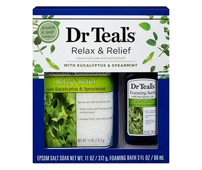 Dr. Teal‘s Dr Teal‘S Eucalyptus Epsom Salt & Foaming Bath Oil Sampler Gift Set – Each
