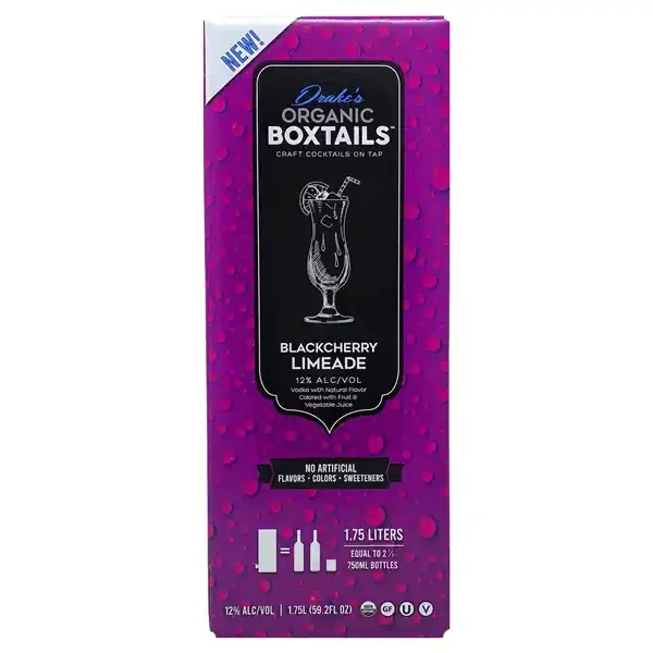 Drake‘s Organic Boxtails Blackcherry Limeade, 1.75 LT