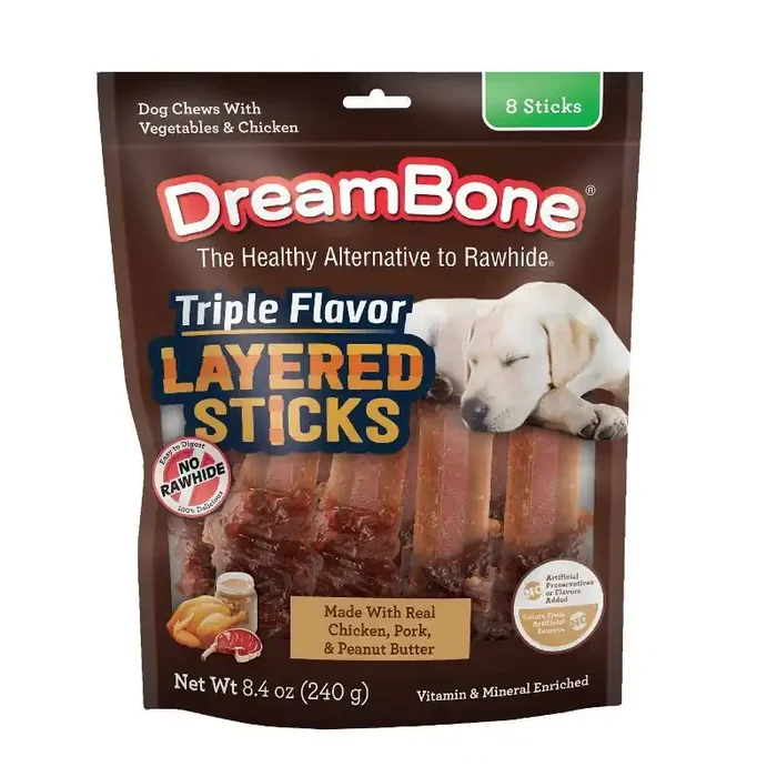 DreamBone Dreambone Layered Stick with Peanut Butter