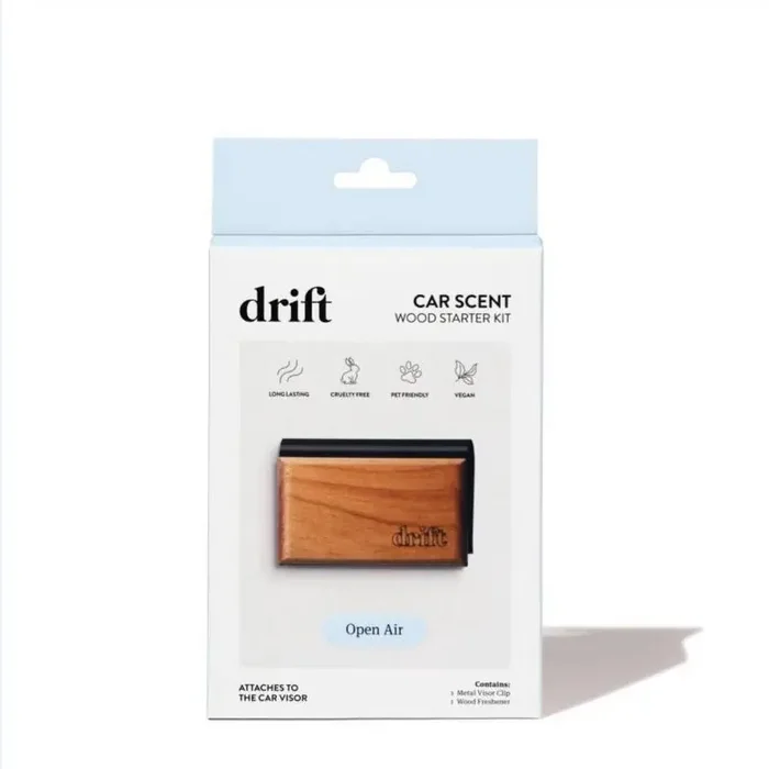Drift Co Car Wood Air Freshener Car Odor Eliminator Open Air Scent Starter Kit