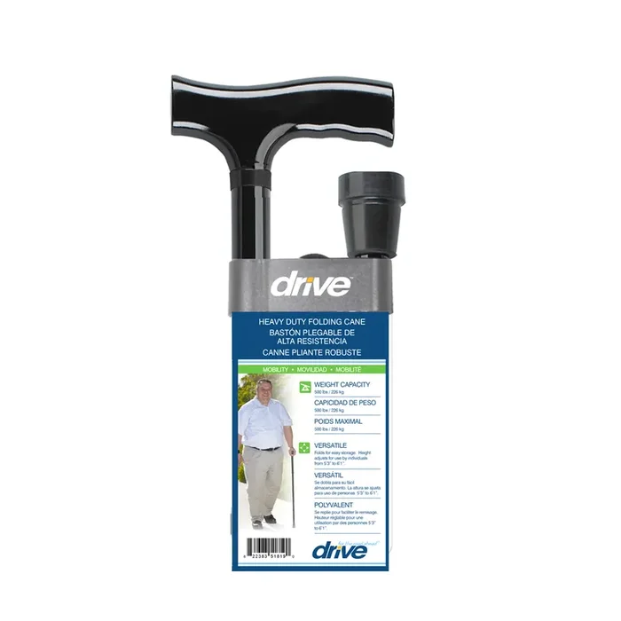 Drive Medical Cane Folding Black – Each
