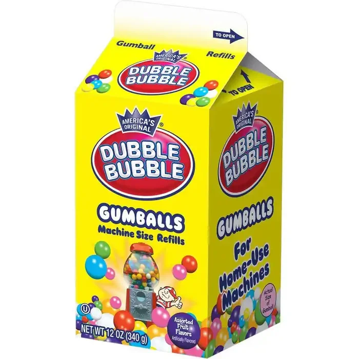 Dubble Bubble Machine Size Refills Gumballs – 12oz