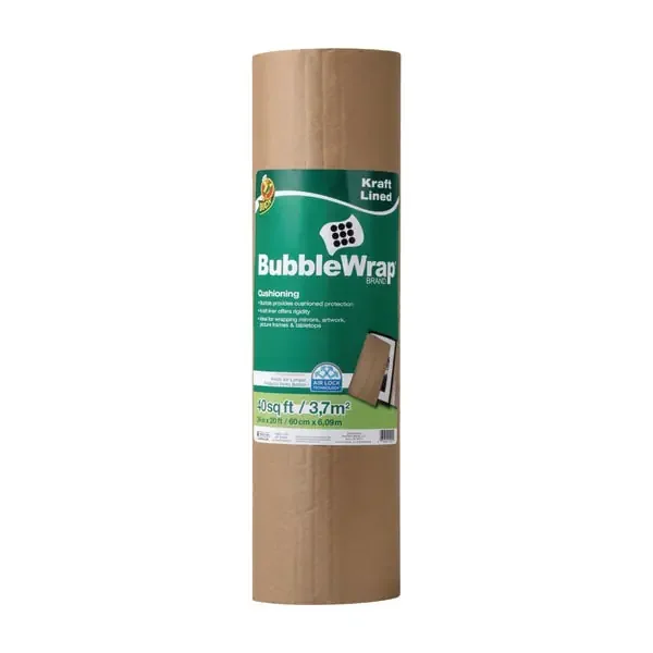 Duck Brand Brown Kraft-Lined Bubble Wrap Cushioning