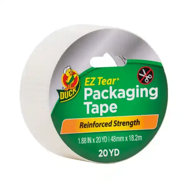 Duck Brand EZ Tear Packing Tape – Non-transparent, 1.88 in. x 20 yd.