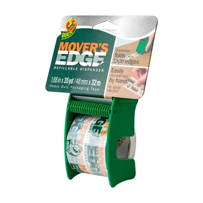 Duck Brand Mover’s Edge Refillable Dispenser – Printed Tape, 1.88 in. x 35 yd.