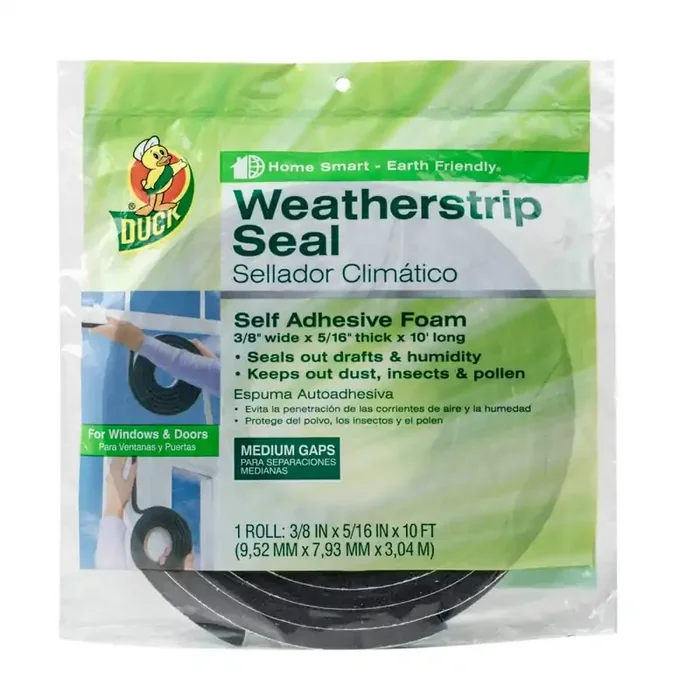 Duck Foam Weatherstrip Seal – 2 Pack – Black