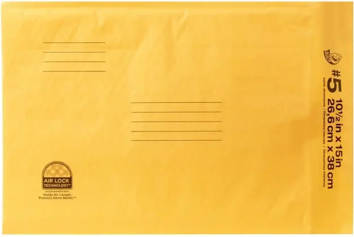 Duck Kraft Bubble Mailer Envelope Yellow