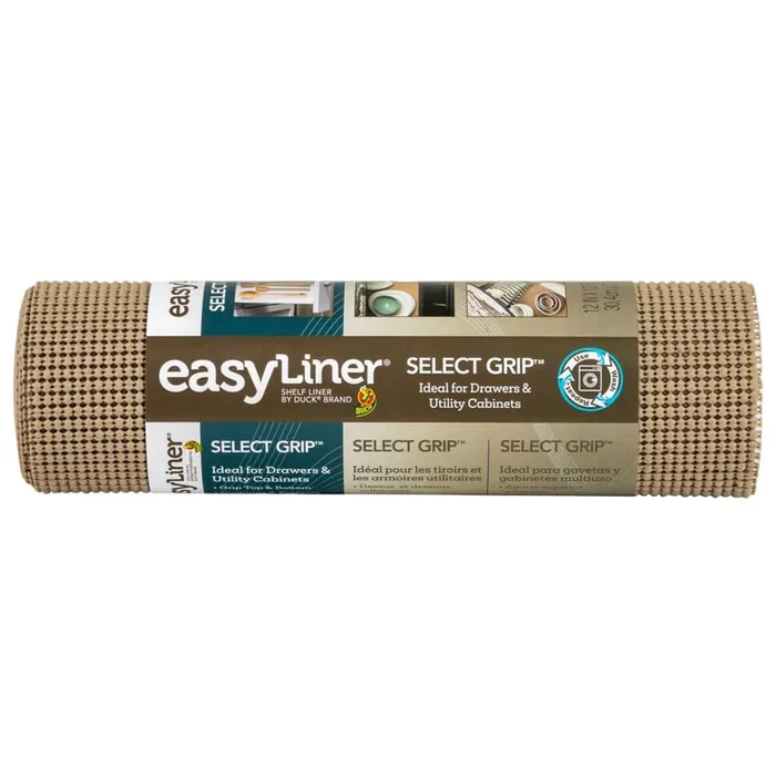 Duck Select Grip EasyLiner 12-in x 12-ft Taupe Shelf liner