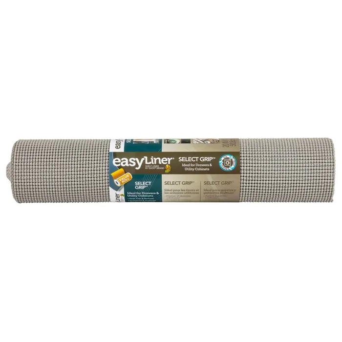 Duck Select Grip EasyLiner 20-in x 15-ft Light Grey Shelf liner