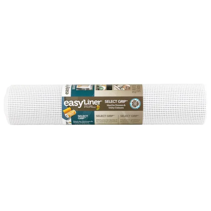 Duck Select Grip EasyLiner 20-in x 15-ft White Shelf liner