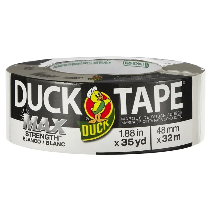 Duck Shurteck Duck Tape, Max Strength, White, 35 yd