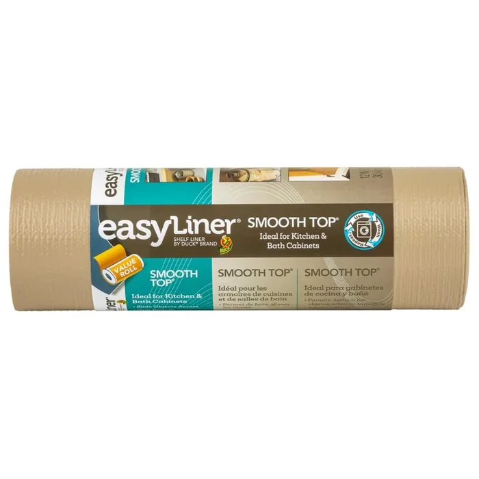 Duck Smooth Top EasyLiner 12-in x 24-ft Taupe Shelf liner