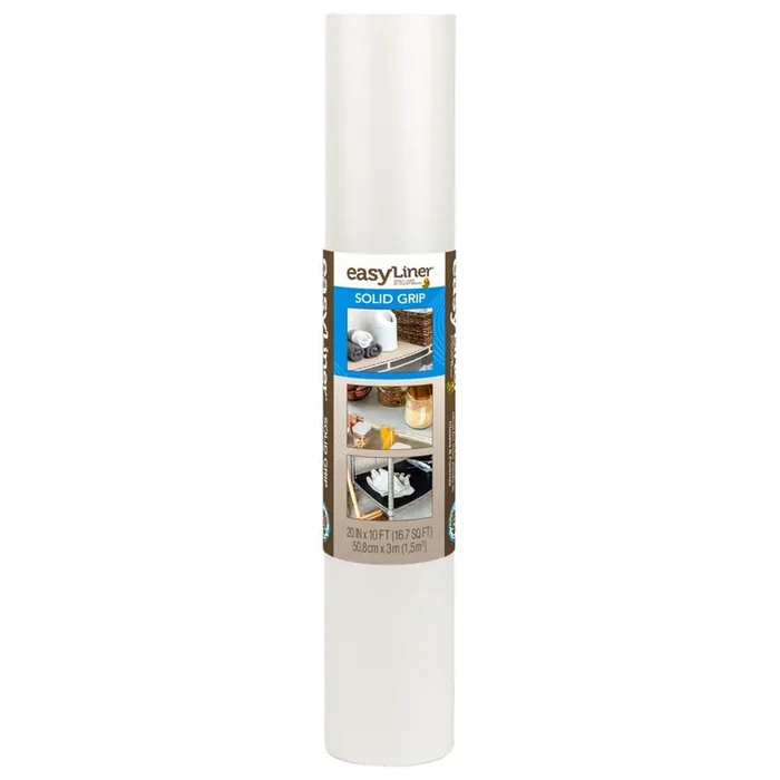 Duck Solid Grip EasyLiner 20-in x 10-ft White Shelf liner