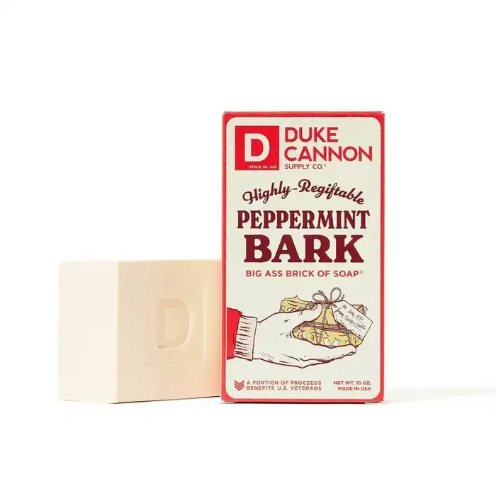 Duke Cannon Supply Co. Bar Soap – Peppermint Scent – 10oz – Christmas