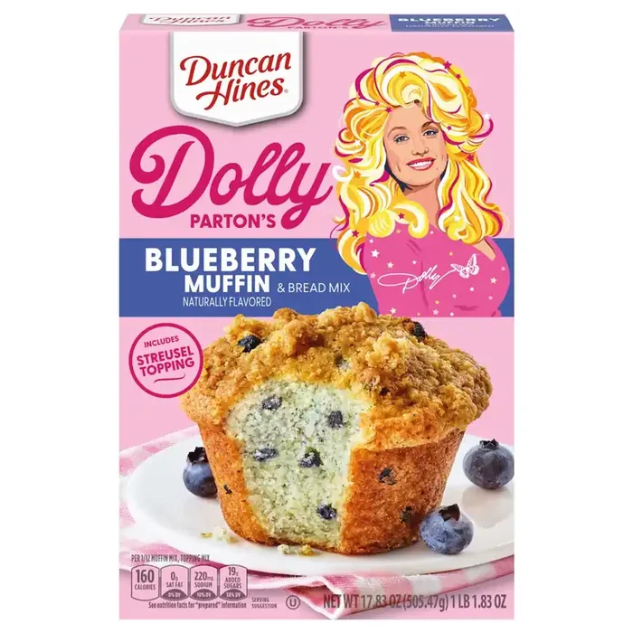 Duncan Hines Dolly Parton‘s Blueberry Flavored Muffin & Bread Mix, 17.83 oz.