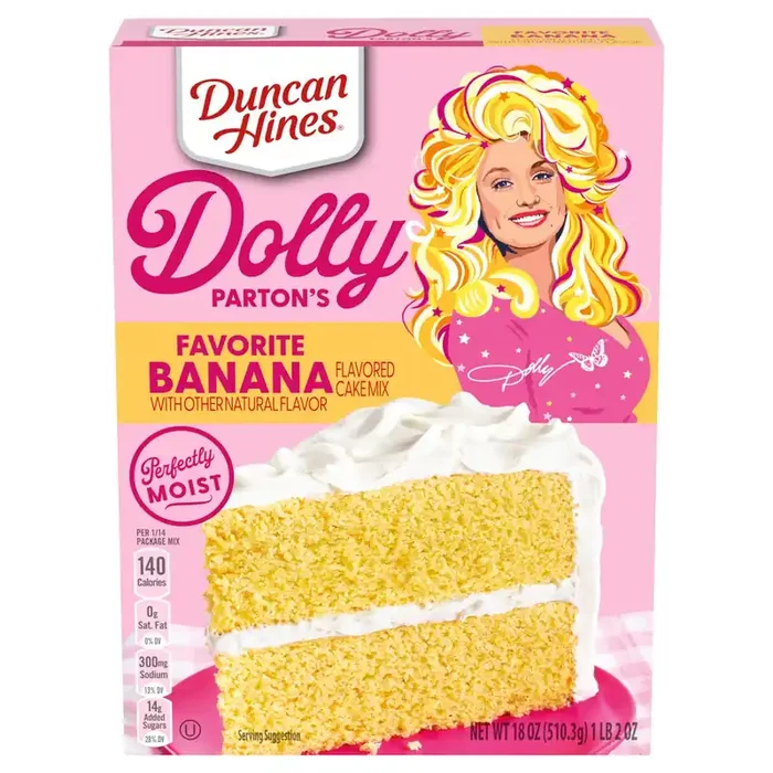 Duncan Hines Dolly Parton‘s Favorite Banana Flavored Cake Mix, 18 oz.