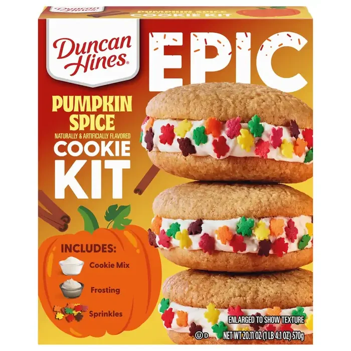 Duncan Hines Epic Pumpkin Spice Cookie Kit 3 Pieces 20.11 oz