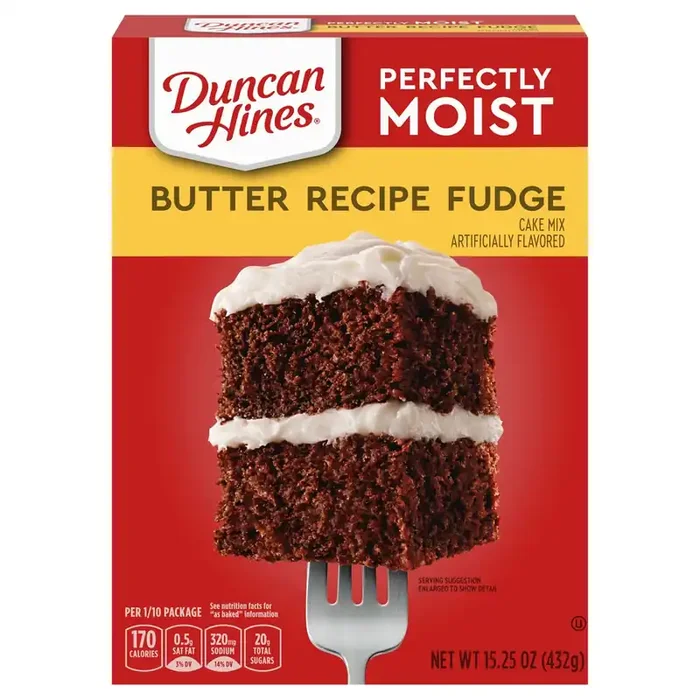 Duncan Hines Perfectly Moist Butter Recipe Fudge Cake Mix, 15.25 oz