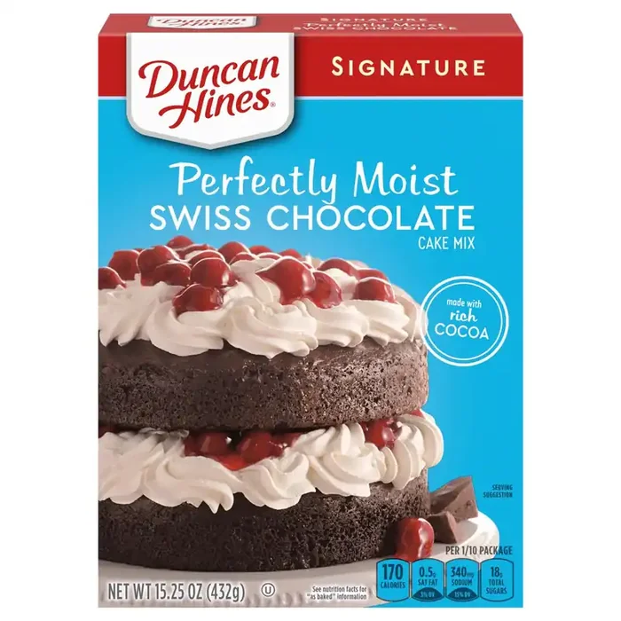 Duncan Hines Signature Perfectly Moist Swiss Chocolate Cake Mix, 15.25 oz