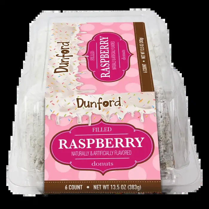 Dunford Raspberry Filled Powder Donuts