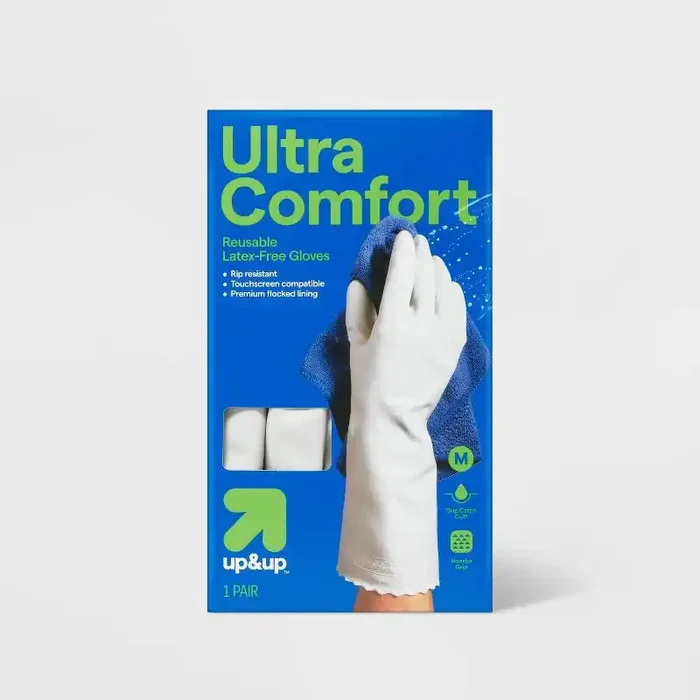 Durable Ultra Comfort Latex-Free Reusable Gloves – Medium – up&up™