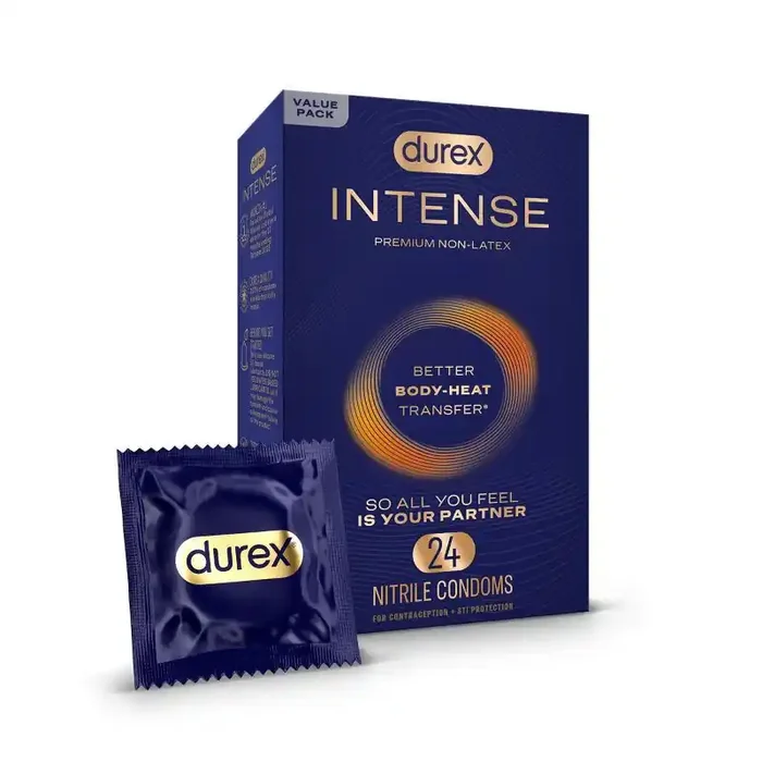 Durex Intense Premium Non-Latex Condoms – 24ct
