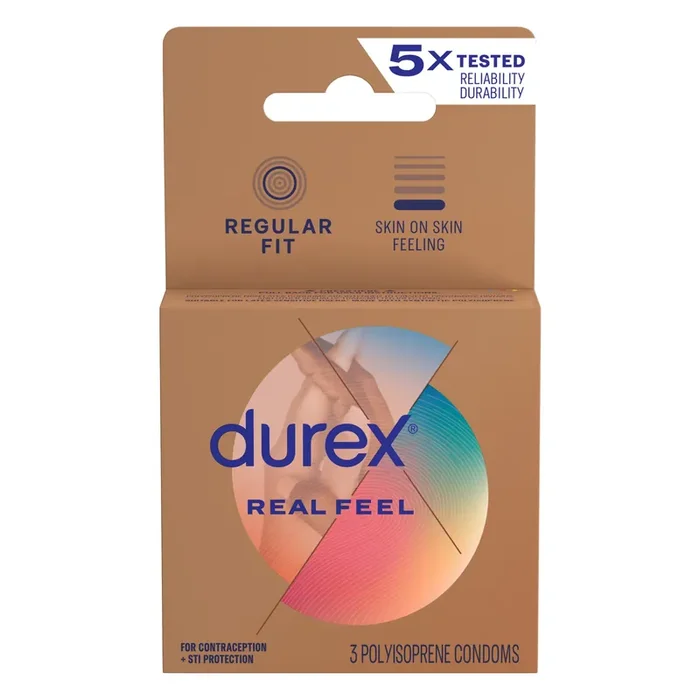 Durex Real Feel Avanti Bare Polyisoprene Non-Latex Condoms, 3 Count