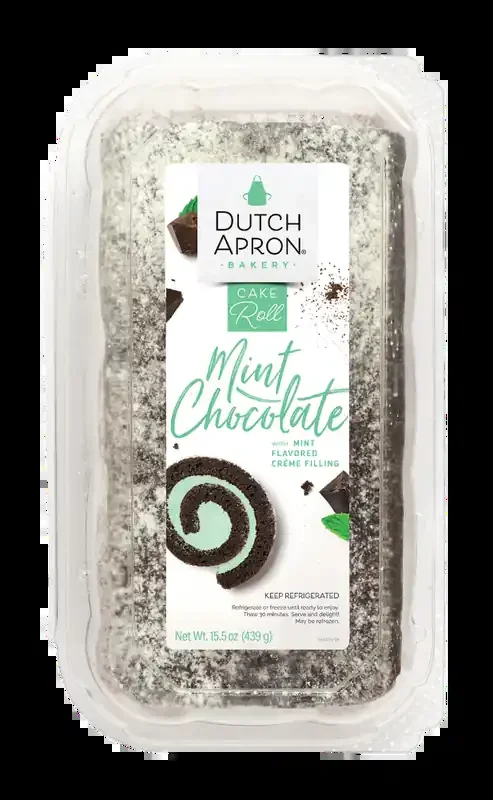 Dutch Apron Bakery Chocolate With Mint Creme Filling Cake Roll
