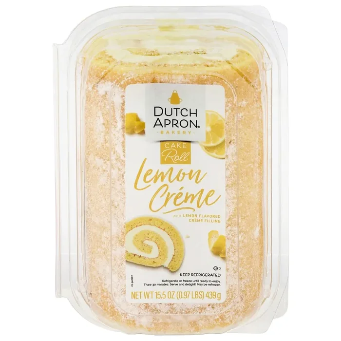Dutch Apron Bakery Lemon Creme Filled Lemon Cake Roll