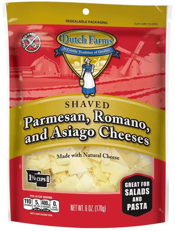 Dutch Farms Shaved Parmasean Romano Asiago