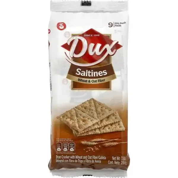 Dux Wheat Saltines Wheat And Oats Fiber Crackers