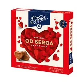 E.WEDEL VOM HERZEN MILCHSCHOKOLADEN MIT ZWEISCHICHTIGER FÜLLUNG 117G 11 STÜCK
