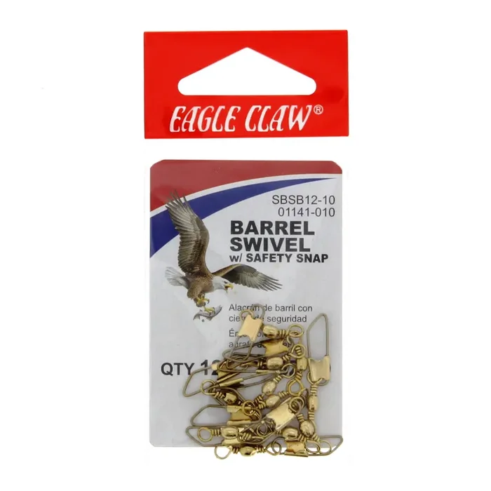 Eagle Claw Barrel Swivel with Safety Snap