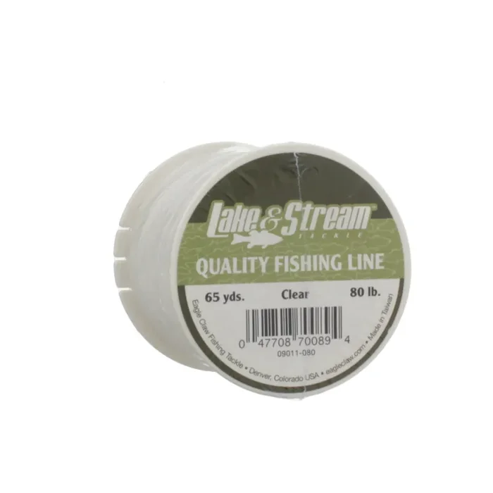 Eagle Claw Lake & Stream Clear Fishing Line 80lb 65yds