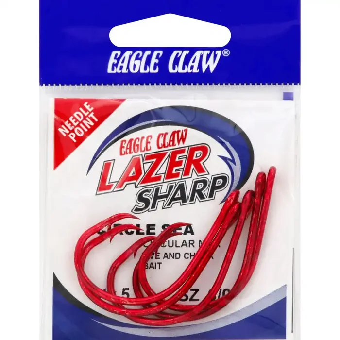Eagle Claw Lazer Red Circle Hook, 6/0