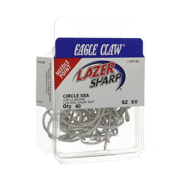 Eagle Claw Lazer Sharp Circle Sea Hook, Size 5