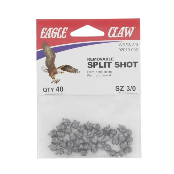 Eagle Claw Removable Split Shot Weight Fishing Sinker 02010